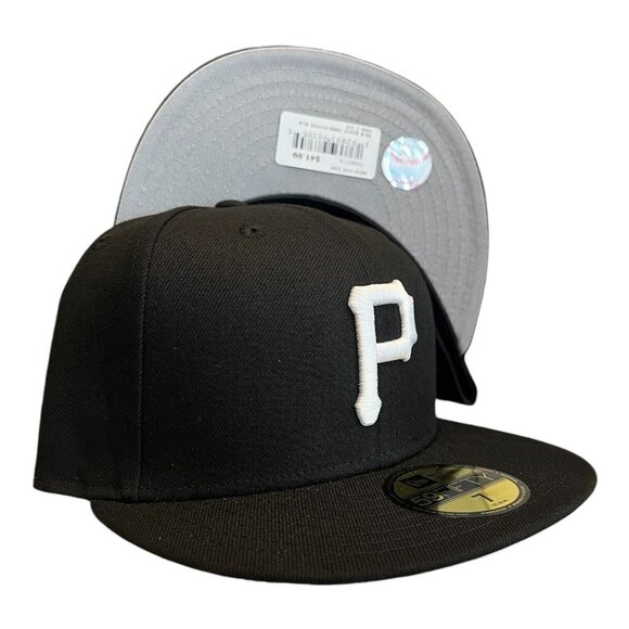 New Era Pittsburgh Pirates 59FIFTY Fitted Hat Cap Black - Picture 1 of 6